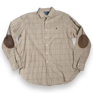 Polo Ralph Lauren Bradford classic fit Button Down Shirt Elbow Patch Mens XL